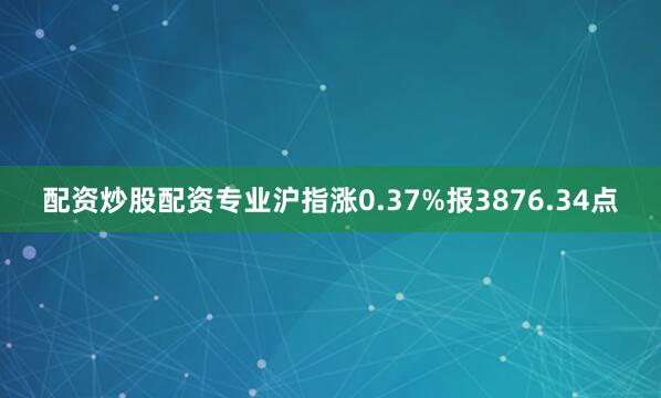 配资炒股配资专业沪指涨0.37%报3876.34点